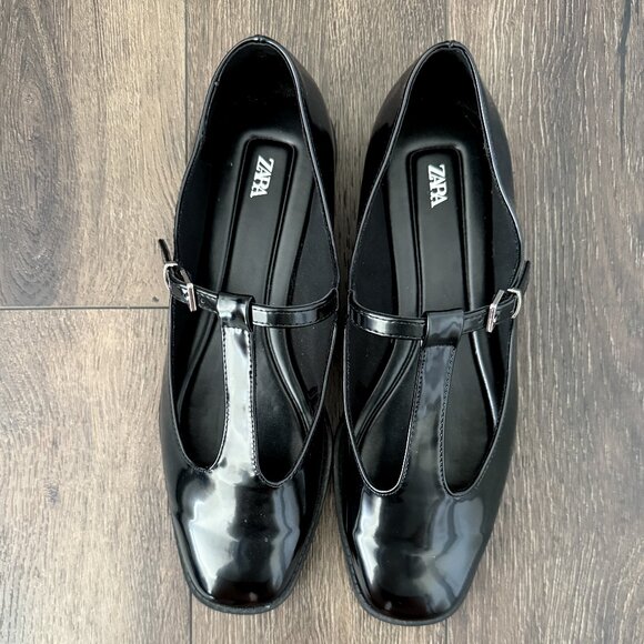 ZARA - Mary Jane Patent Leather - Black - Size 41 ( 10 ) - Picture 1 of 4